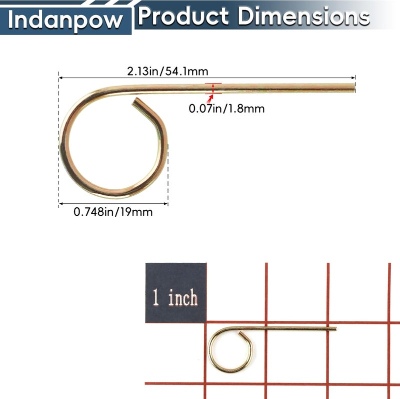 Indanpow M504271 Interior Bedroom Bathroom Door Lock Key Pin (20 Pack) - Image 2